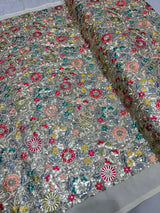 Georgette multi embroidery