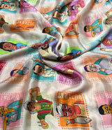 Satin georgette