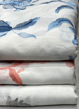 Linen cotton slub fabric
