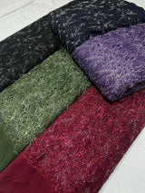 Crepe Cutdana fabric