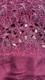 Crepe Cutdana fabric