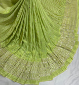 44 inches Pure Tissue Embroidery
