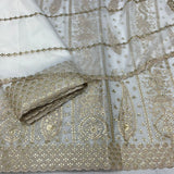 Pure Georgette & Organza Embroidery 54 & 44 inches Combinations
