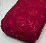 Pure georgette embroidery 44 inches