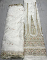 Pure Georgette & Organza Embroidery Combinations