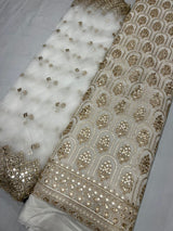 54" Pure Georgette & 44" Net Embroidery Combinations