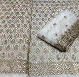54" Pure Georgette & 44" Net Embroidery Combinations