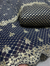 Pure Georgette 54 & 44 inches and Net 44 Embroidery Combinations