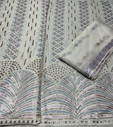 Pure Georgette 54 inches and Net 44 inches Embroidery Combinations
