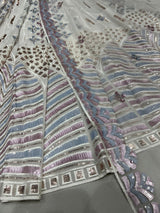 Pure Georgette 54 inches and Net 44 inches Embroidery Combinations