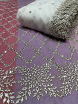 Georgette 54 inches and Net 44 inches Embroidery Combinations