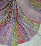 Georgette 54 inches and Net 44 inches Embroidery Combinations
