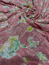 Pure Crepe Embroidery 44 Inches