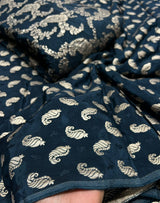 Pure zari Crepe jaccord