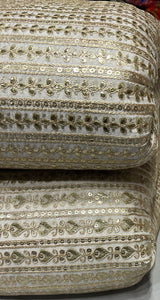 Pure  georgette Foil coading embroidery