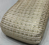 Pure  georgette Foil coading embroidery