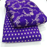 Pure zari crepe Jaccord fabric