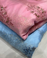 Pure orgenza embroidery shirt fabric