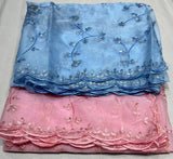 Pure orgenza embroidery shirt fabric