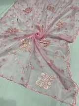 Pure orgenza embroidery shirt fabric