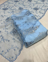 Pure orgenza embroidery shirt fabric