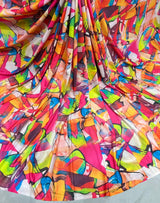 satin Digital print fabric