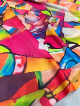satin Digital print fabric