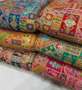 Viscose chinon embroidery fabric