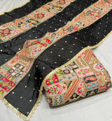 Viscose chinon embroidery fabric