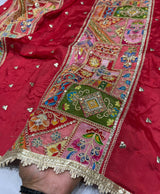 Viscose chinon embroidery fabric