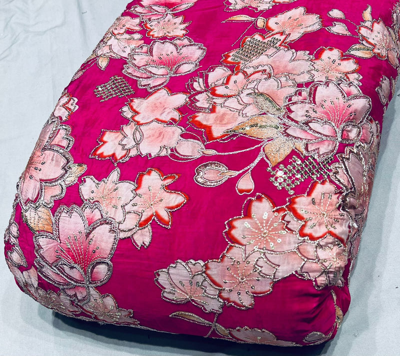 Position print embroidery fabric