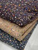 Net pearl embroidery fabric