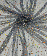 Net pearl embroidery fabric