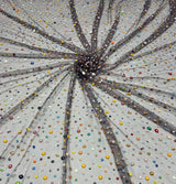 Net pearl embroidery fabric