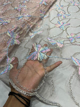 Multi thread embroidery fabric