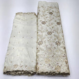Tissue lehnga embroidery  fabric