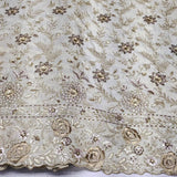 Tissue lehnga embroidery  fabric