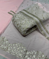 Net embroidery fabric