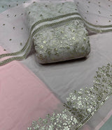 Net embroidery fabric