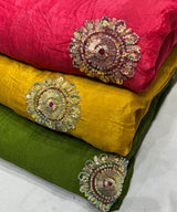 Pure viscose chinon fabric