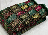 Velvet multi thread embroidery