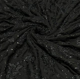 Georgette Cutdana Jaal Embroidery