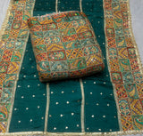 Pure Chinon Print Embroidery