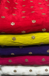 Pure Chinon Booti all over Embroidery