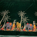 Velvet Border Multi Embroidery