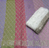 Multi Base Georgette Mirror Embroidery