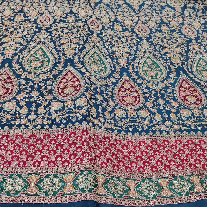 crepe Multi coding embroidery