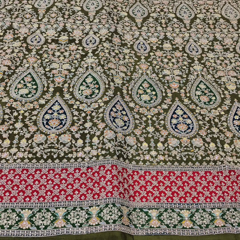 crepe Multi coding embroidery
