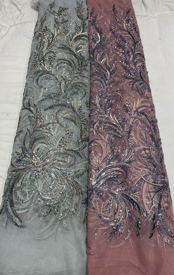 Nett Imported Cutdana Jaal Embroidery