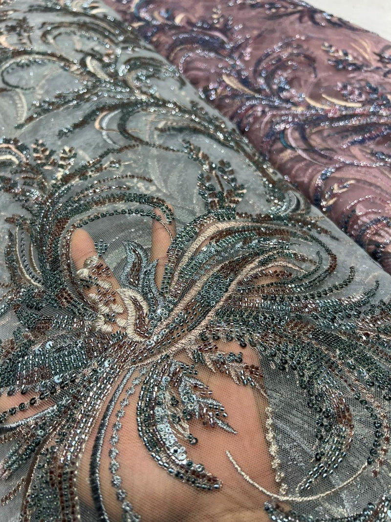 Nett Imported Cutdana Jaal Embroidery